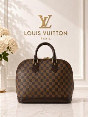 Louis Vuitton Alma Damier Ebene Handbag